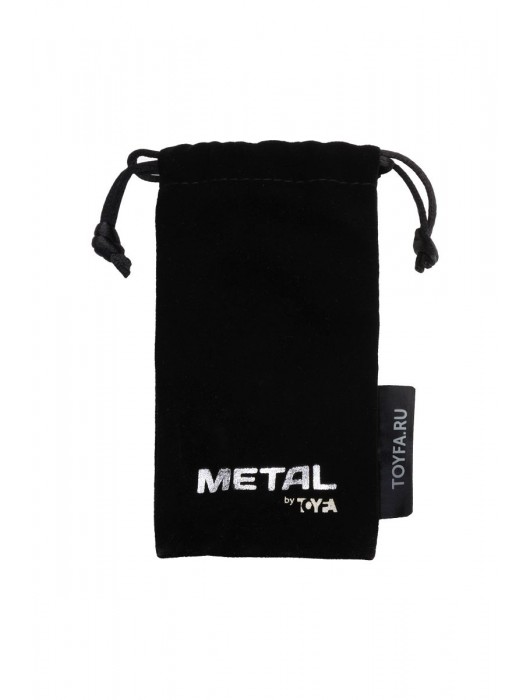 Серебристая конусовидная анальная пробка с фиолетовым кристаллом - 7 см. - ToyFa - купить с доставкой в Липецке