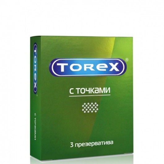 Текстурированные презервативы Torex  С точками  - 3 шт. - Torex - купить с доставкой в Липецке