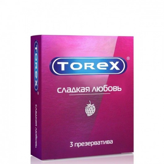 Презервативы Torex  Сладкая любовь  с ароматом клубники - 3 шт. - Torex - купить с доставкой в Липецке