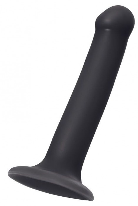 Черный фаллос на присоске Silicone Bendable Dildo M - 18 см. - Strap-on-me - купить с доставкой в Липецке