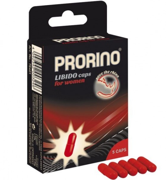 БАД для женщин ero black line PRORINO Libido Caps - 5 капсул - Ero - купить с доставкой в Липецке