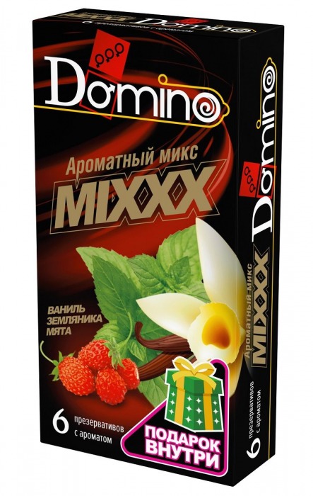 Ароматизированные презервативы DOMINO  Ароматный микс  - 6 шт. - Domino - купить с доставкой в Липецке