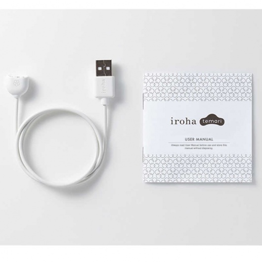 Белый вибромассажёр Temari Mizu - Tenga