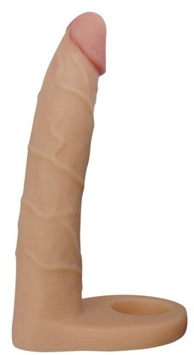 Телесная насадка-фаллоимитатор для двойного проникновения - 17 см. - Lovetoy - купить с доставкой в Липецке