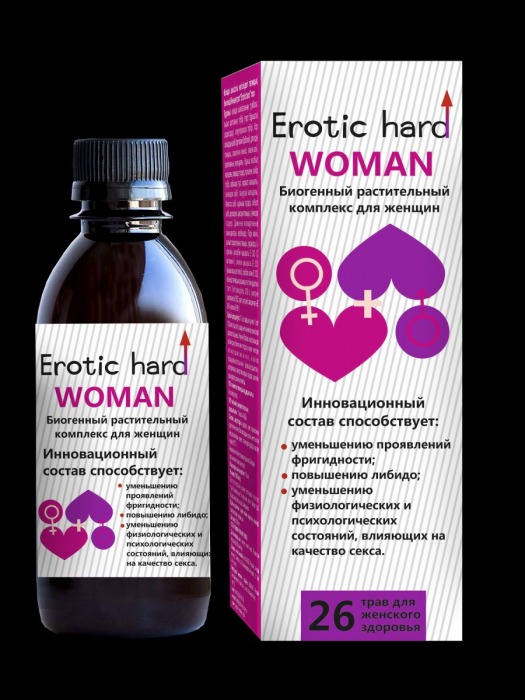 Женский биогенный концентрат для повышения либидо Erotic hard Woman - 250 мл. - Erotic Hard - купить с доставкой в Липецке