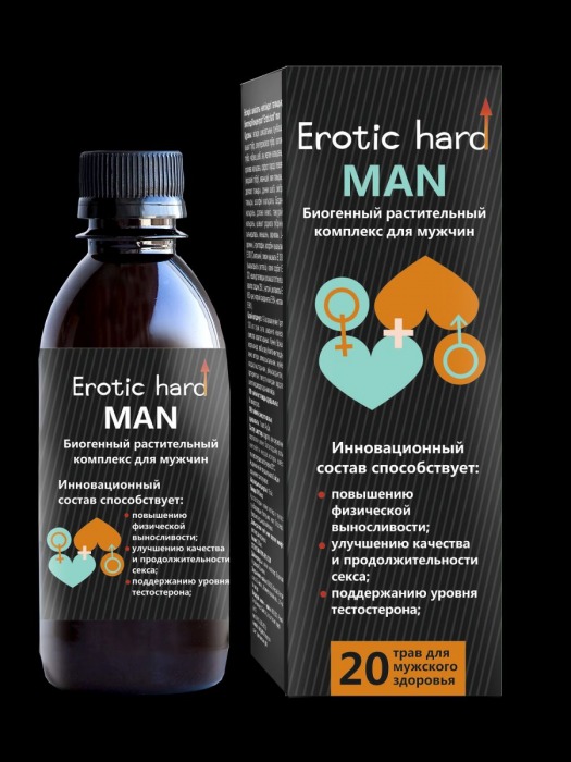 Мужской биогенный концентрат для усиления эрекции Erotic hard Man - 250 мл. - Erotic Hard - купить с доставкой в Липецке