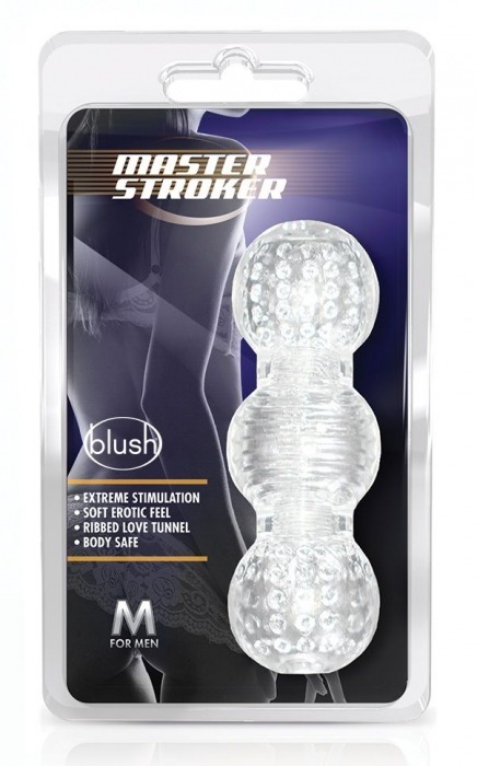 Прозрачный фигурный мастурбатор Master Stroker - Blush Novelties - в Липецке купить с доставкой