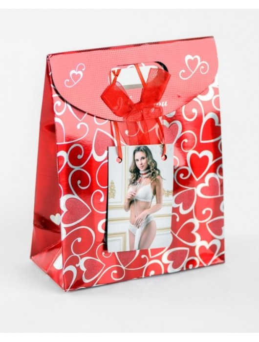 Бело-красный ошейник из натуральной кожи с нежным мехом - БДСМ Арсенал - купить с доставкой в Липецке