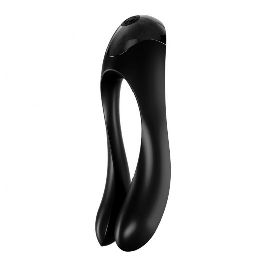 Черный универсальный унисекс вибростимулятор Candy Cane - Satisfyer купить в Липецке с доставкой в Orgasmix.ru Черный универсальный унисекс вибростимулятор Candy Cane - Satisfyer