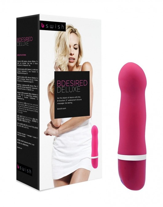 Розовый мини-вибратор Bdesired Deluxe - 15,3 см. - B Swish