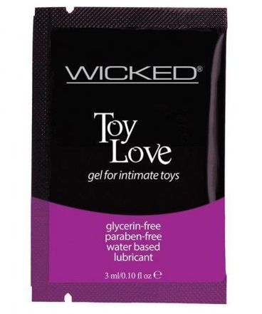 Лубрикант на водной основе для использования с игрушками WICKED Toy Love - 3 мл. - Wicked - купить с доставкой в Липецке