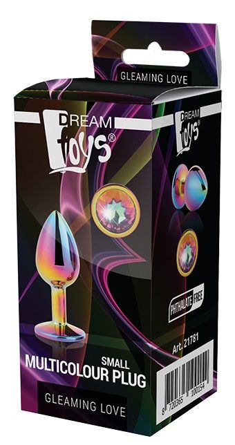 Голографическая анальная втулка с радужным кристаллом - 7,1 см. - Dream Toys - купить с доставкой в Липецке