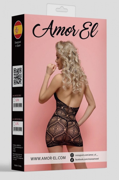 Ажурное мини-платье с воротником - Amor El купить с доставкой