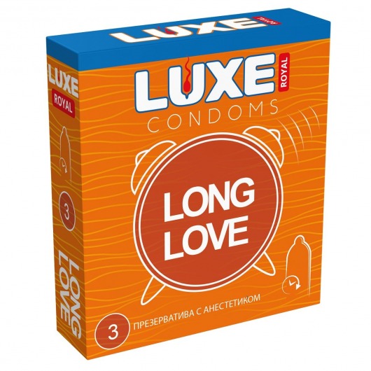 Презервативы с продлевающим эффектом LUXE Royal Long Love - 3 шт. - Luxe - купить с доставкой в Липецке