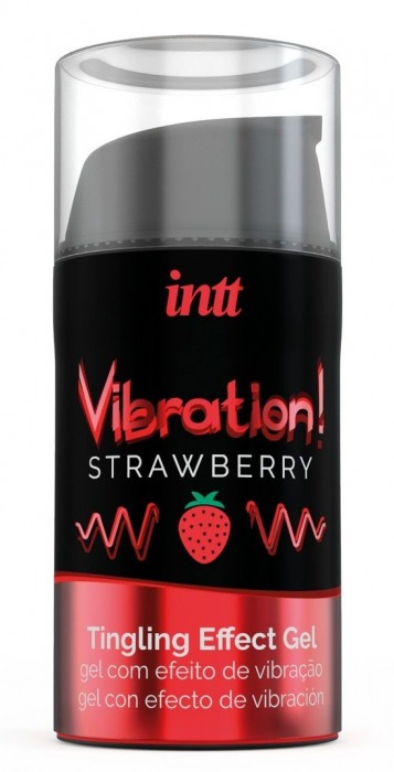 Жидкий интимный гель с эффектом вибрации Vibration! Strawberry - 15 мл. - INTT - купить с доставкой в Липецке