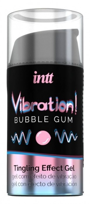 Жидкий интимный гель с эффектом вибрации Vibration! Bubble Gum - 15 мл. - INTT - купить с доставкой в Липецке