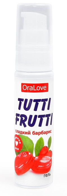 Гель-смазка Tutti-frutti со вкусом барбариса - 30 гр. - Биоритм - купить с доставкой в Липецке