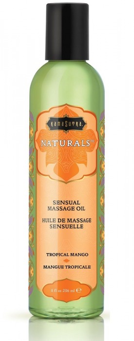 Массажное масло Naturals Tropical Mango с ароматом манго - 236 мл. - Kama Sutra - купить с доставкой в Липецке