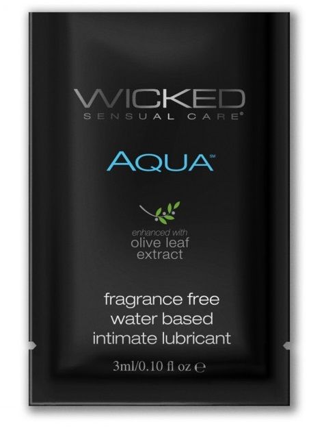 Легкий лубрикант на водной основе с алое Wicked Aqua - 3 мл. - Wicked - купить с доставкой в Липецке