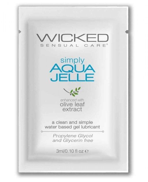 Гель-лубрикант Simply Aqua Jelle - 3 мл. - Wicked - купить с доставкой в Липецке