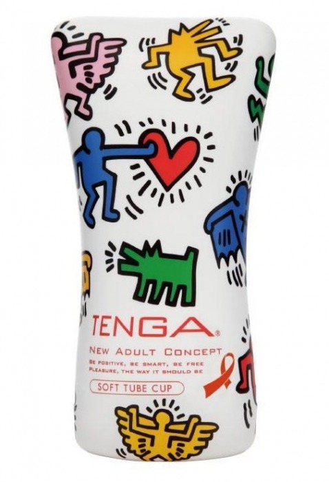 Мастурбатор-туба Keith Haring Soft Tube CUP - Tenga - в Липецке купить с доставкой