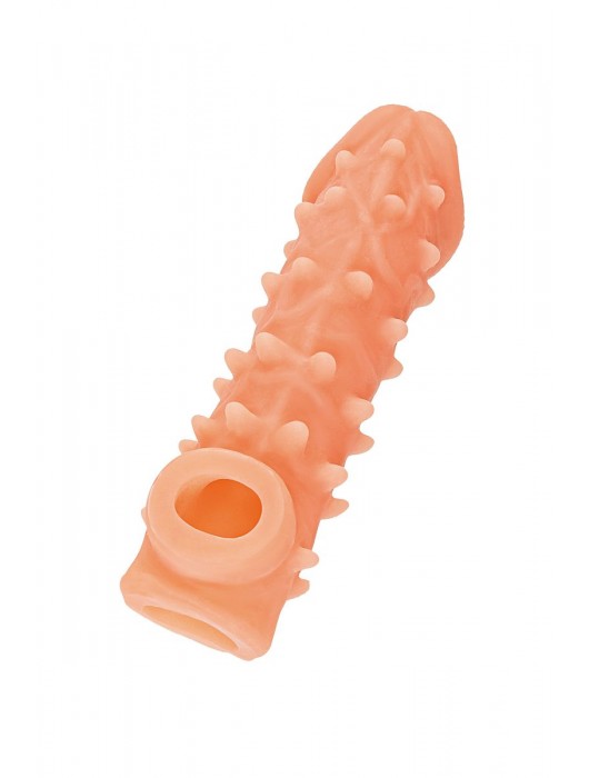 Телесная закрытая насадка с пупырышками Cock Sleeve Size L - 17,6 см. - KOKOS - в Липецке купить с доставкой