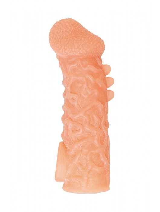 Телесная закрытая насадка с шершавой головкой Cock Sleeve Size S - 13,8 см. - KOKOS - в Липецке купить с доставкой