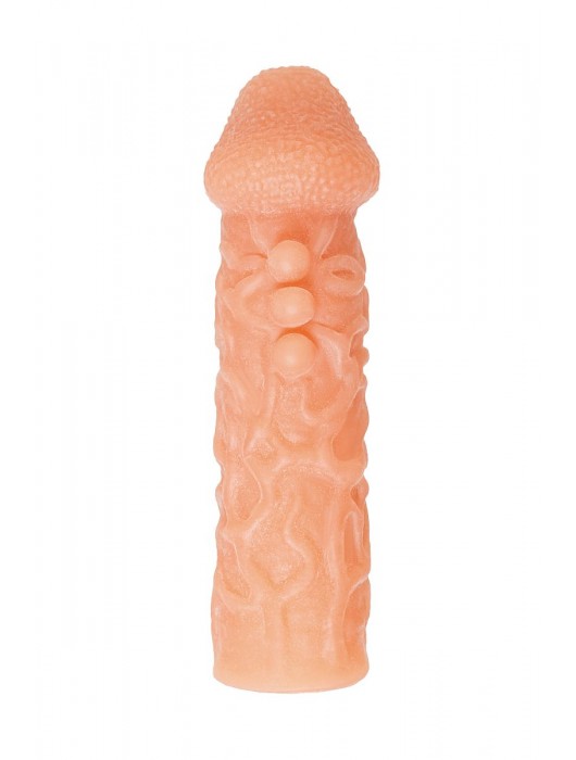 Телесная закрытая насадка с шершавой головкой Cock Sleeve Size S - 13,8 см. - KOKOS - в Липецке купить с доставкой