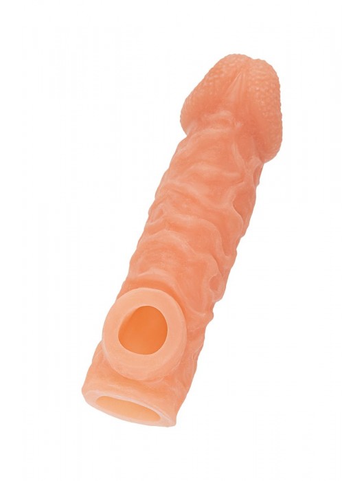 Телесная закрытая насадка с шершавой головкой Cock Sleeve Size S - 13,8 см. - KOKOS - в Липецке купить с доставкой