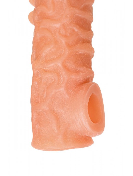 Телесная закрытая насадка с шершавой головкой Cock Sleeve Size S - 13,8 см. - KOKOS - в Липецке купить с доставкой