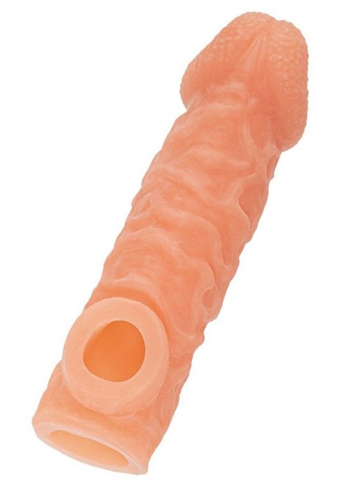 Телесная закрытая насадка с шершавой головкой Cock Sleeve Size S - 13,8 см. - KOKOS - в Липецке купить с доставкой