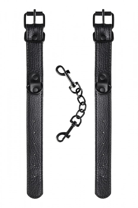 Узкие черные наручники на сцепке - ToyFa - купить с доставкой в Липецке Узкие черные наручники на сцепке - ToyFa - купить с доставкой в Липецке