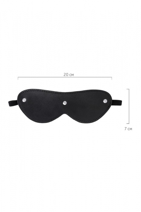 Черная кожаная маска Anonymo с мягким подкладом - ToyFa - купить с доставкой в Липецке