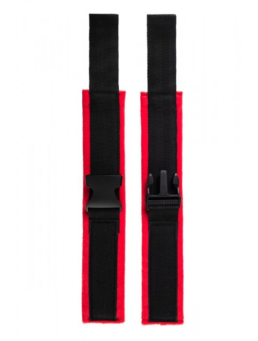 Красно-черные велюровые оковы Anonymo - ToyFa - купить с доставкой в Липецке