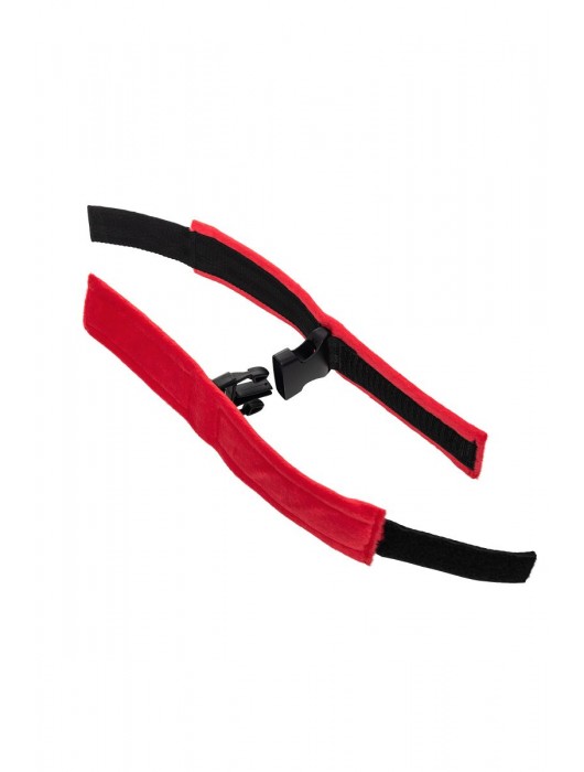 Красно-черные велюровые оковы Anonymo - ToyFa - купить с доставкой в Липецке