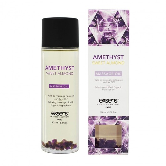 Органическое массажное масло AMETHYST SWEET ALMOND - 100 мл. - Exsens - купить с доставкой в Липецке