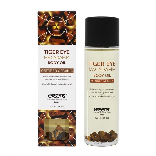 Органическое массажное масло TIGER EYE MACADAMIA - 100 мл. - Exsens - купить с доставкой в Липецке