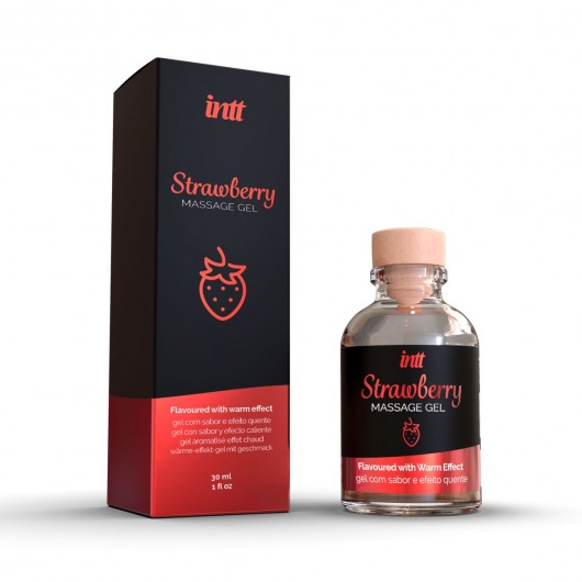 Массажный гель с ароматом клубники Strawberry - 30 мл. - INTT - купить с доставкой в Липецке