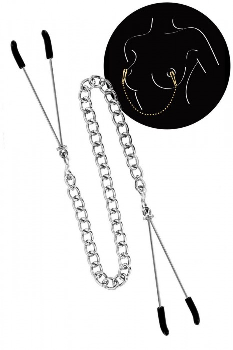 Регулируемые зажимы для сосков Sweet Caress Nipple Chain - Sweet Caress - купить с доставкой в Липецке Регулируемые зажимы для сосков Sweet Caress Nipple Chain - Sweet Caress - купить с доставкой в Липецке
