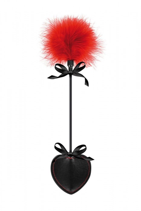 Стек с пуховкой Sweet Caress Feather Whip - 44 см. - Sweet Caress - купить с доставкой в Липецке