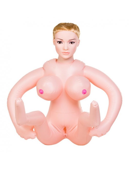 Надувная секс-кукла с реалистичной головой и поднятыми ножками - ToyFa - в Липецке купить с доставкой