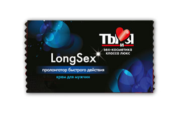 Пролонгирующий крем LongSex в одноразовой упаковке - 1,5 гр. - Биоритм - купить с доставкой в Липецке