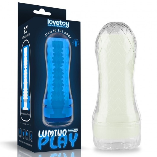 Светящийся в темноте мастурбатор Lumino Play Masturbator Ribbed - Lovetoy - в Липецке купить с доставкой