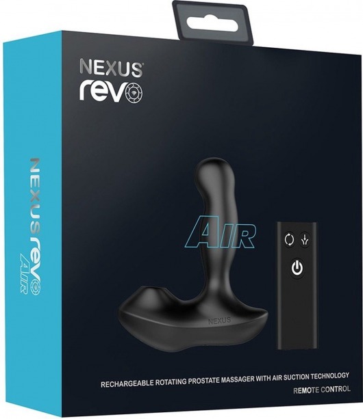 Черный вибратор-ротатор для стимуляции простаты Nexus Revo Air - Nexus Range - в Липецке купить с доставкой