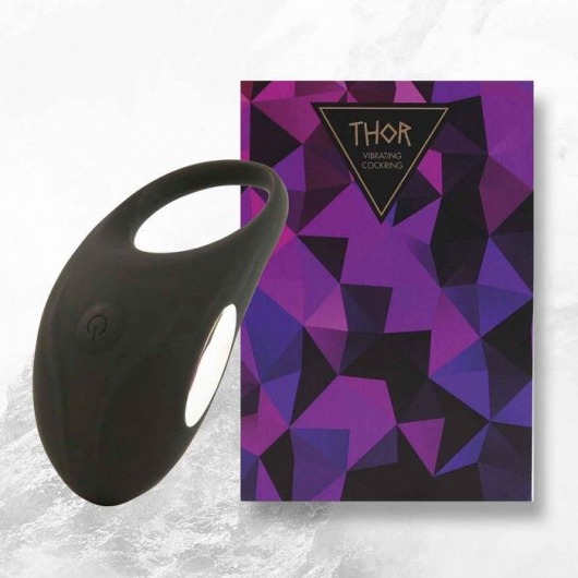 Черное эрекционное виброкольцо Thor Cockring - FeelzToys - в Липецке купить с доставкой