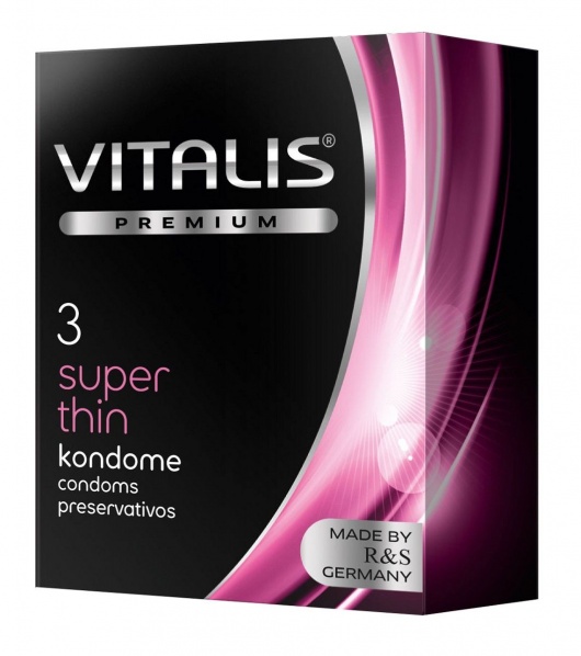 Ультратонкие презервативы VITALIS PREMIUM super thin - 3 шт. - Vitalis - купить с доставкой в Липецке