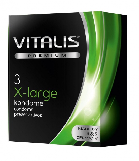 Презервативы увеличенного размера VITALIS PREMIUM x-large - 3 шт. - Vitalis - купить с доставкой в Липецке