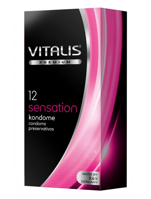 Презервативы VITALIS PREMIUM sensation с пупырышками и кольцами - 12 шт. - Vitalis - купить с доставкой в Липецке