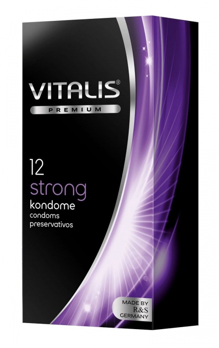 Презервативы с утолщённой стенкой VITALIS PREMIUM strong - 12 шт. - Vitalis - купить с доставкой в Липецке