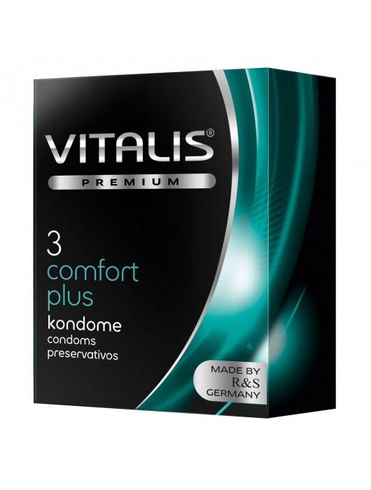 Контурные презервативы VITALIS PREMIUM comfort plus - 3 шт. - Vitalis - купить с доставкой в Липецке